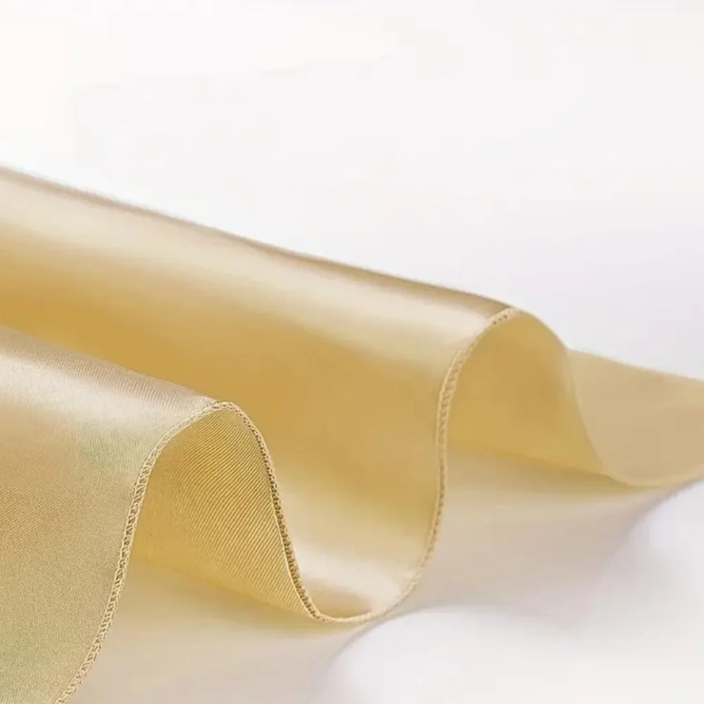 Elegant Gold Satin Cloth Napkins Bundle Of 12